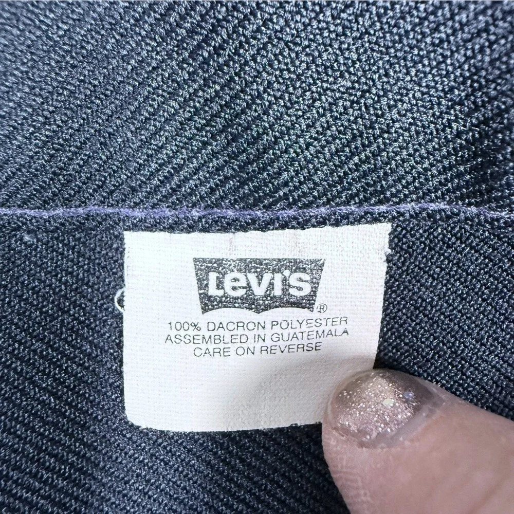 VTG Levis Pants Mens 38x30 (38x28) Navy Dacron 10517 Polyester Sta‎ Prest Hemmed - Picture 3 of 12